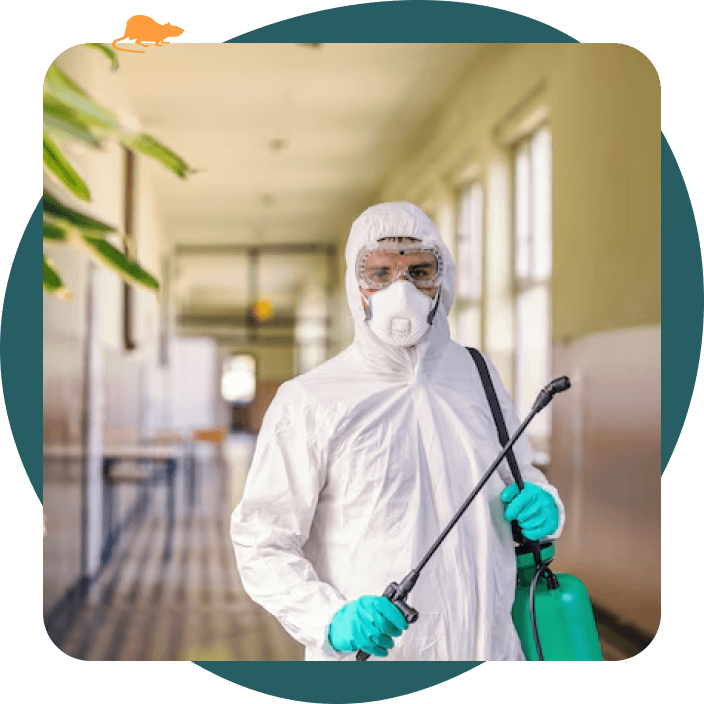Technicien biocimex en intervention de désourisation
